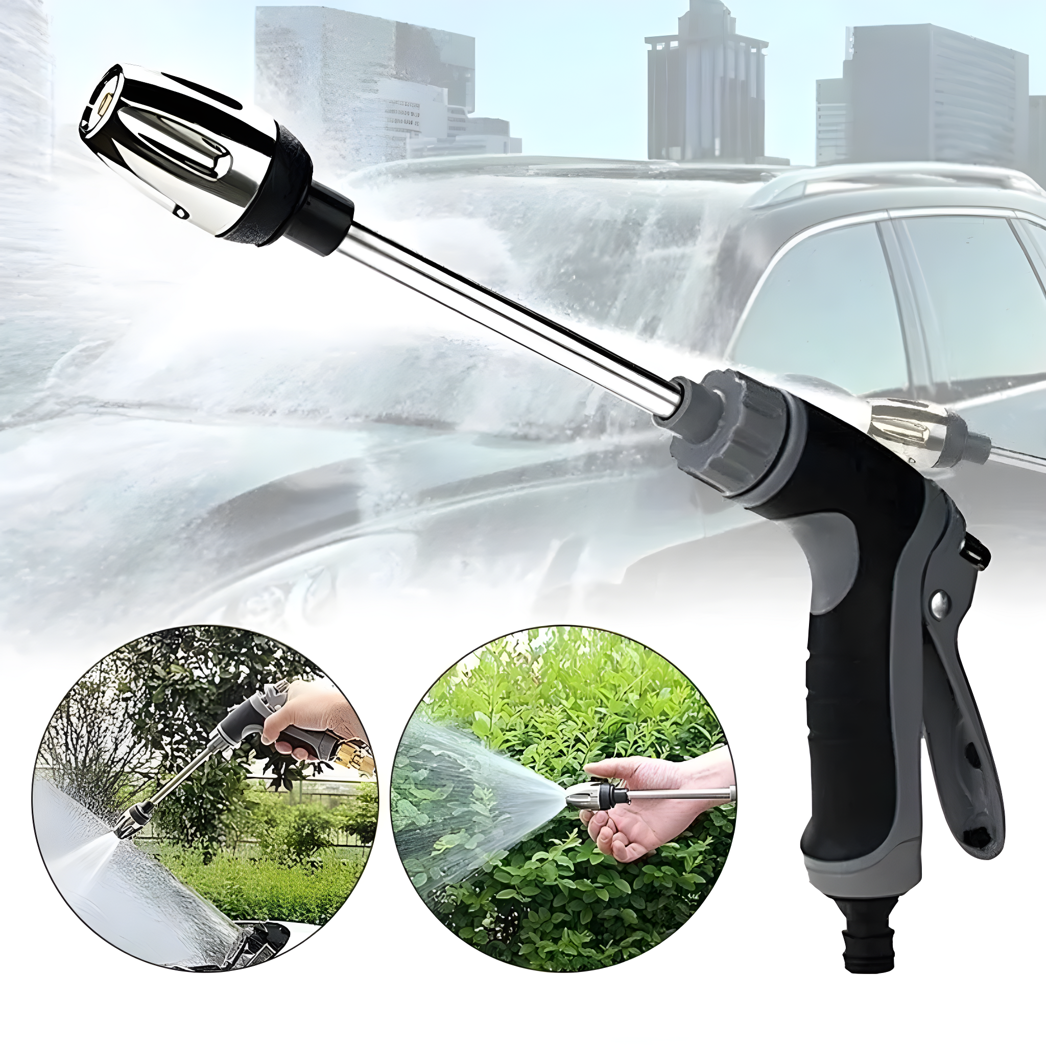 Mosrugs | AquaBlitz High-Pressure Spray Gun – Universal Hose Attachment for Powerful Cleaning