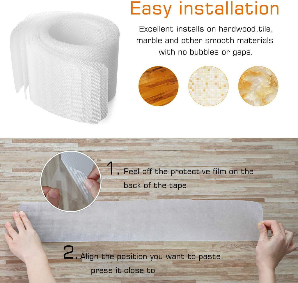 Mosrugs | Clear Non-Slip Stair Tread Strips – Indoor Safety Grip Tape for Steps