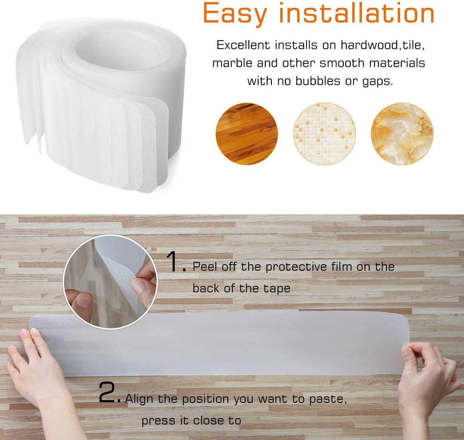 Mosrugs | Clear Non-Slip Stair Tread Strips – Indoor Safety Grip Tape for Steps