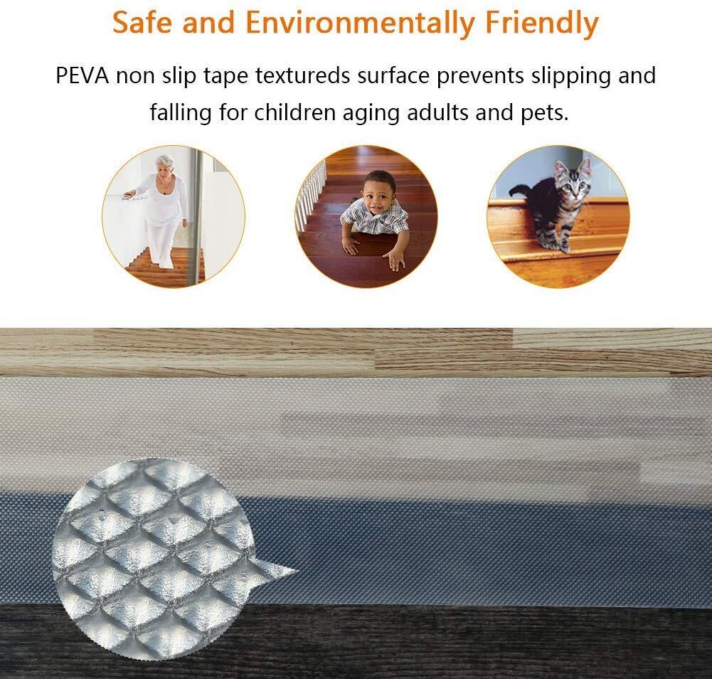 Mosrugs | Clear Non-Slip Stair Tread Strips – Indoor Safety Grip Tape for Steps
