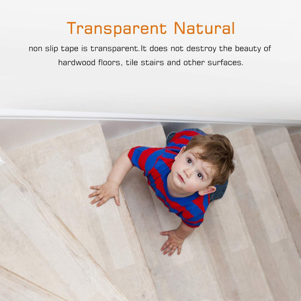 Mosrugs | Clear Non-Slip Stair Tread Strips – Indoor Safety Grip Tape for Steps