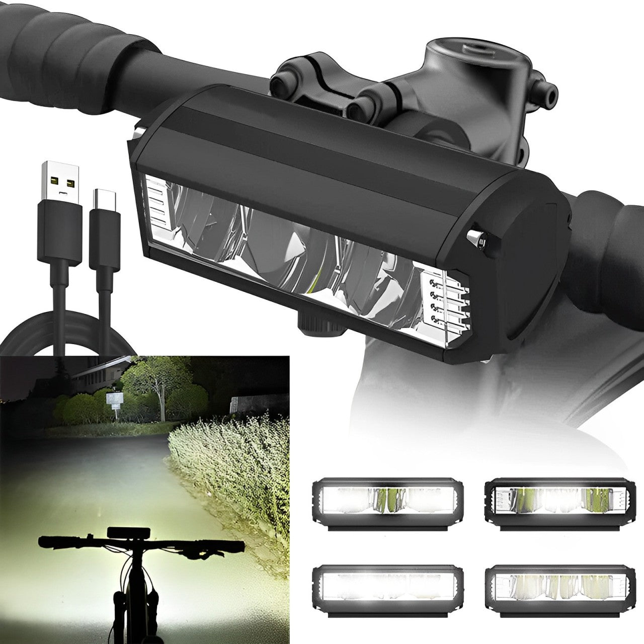 Mosrugs | Ultra-Bright LED Bike Light | Adjustable Brightness | Waterproof & Multi-Mode Cycling Light