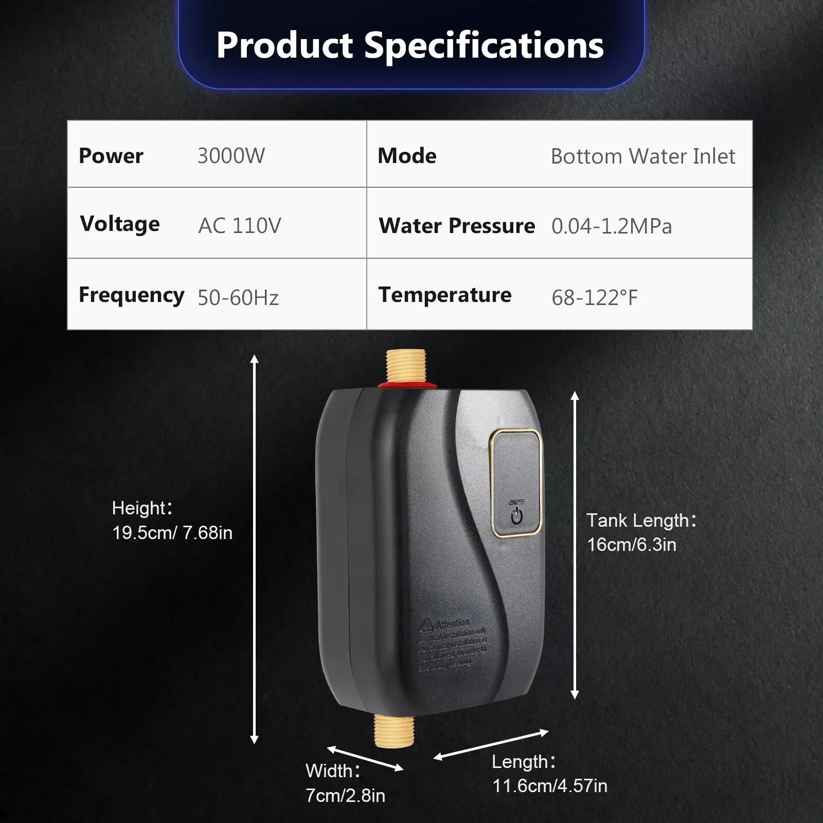 Mosrugs | Instant Tankless Water Heater – Compact, Energy-Efficient Hot Water On Demand