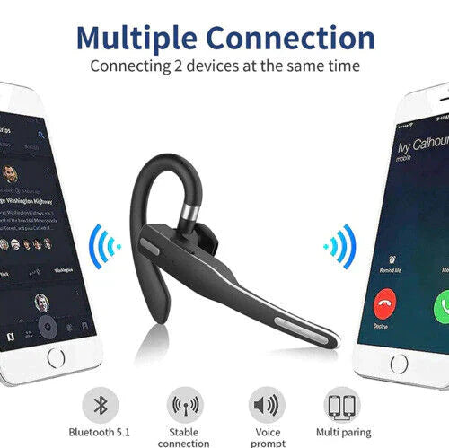 Mosrugs | Trucker Dual Mic Wireless Bluetooth 5.1 Noise Cancelling Headset & Earbuds