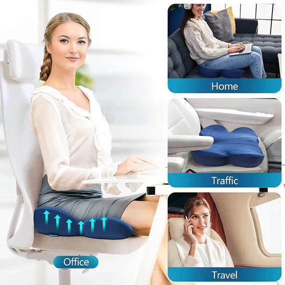 Mosrugs | OrthoSeat Memory Foam Seat Cushion – Coccyx, Sciatica & Lower Back Pain Relief Pillow