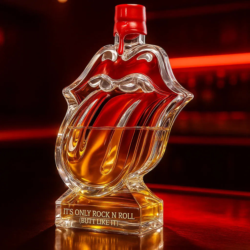 The Rolling Stones - Tongue And Lips Whiskey Bottle