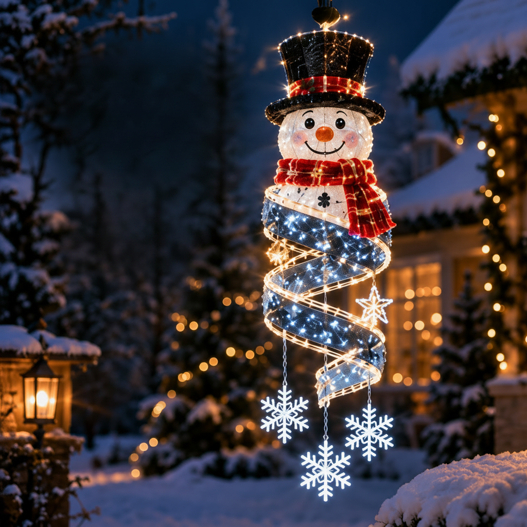 Christmas Magic Spiral Hanging LED Light Collection