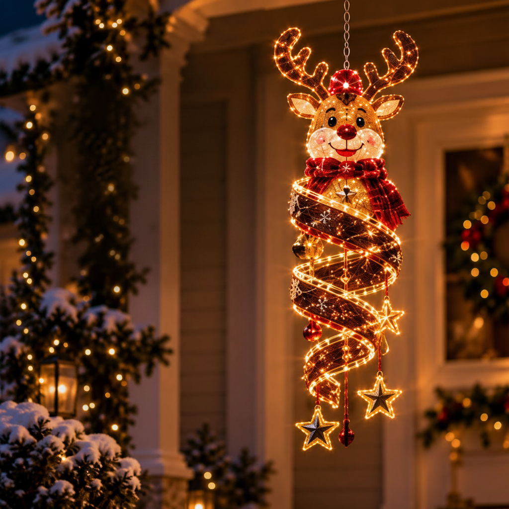 Christmas Magic Spiral Hanging LED Light Collection