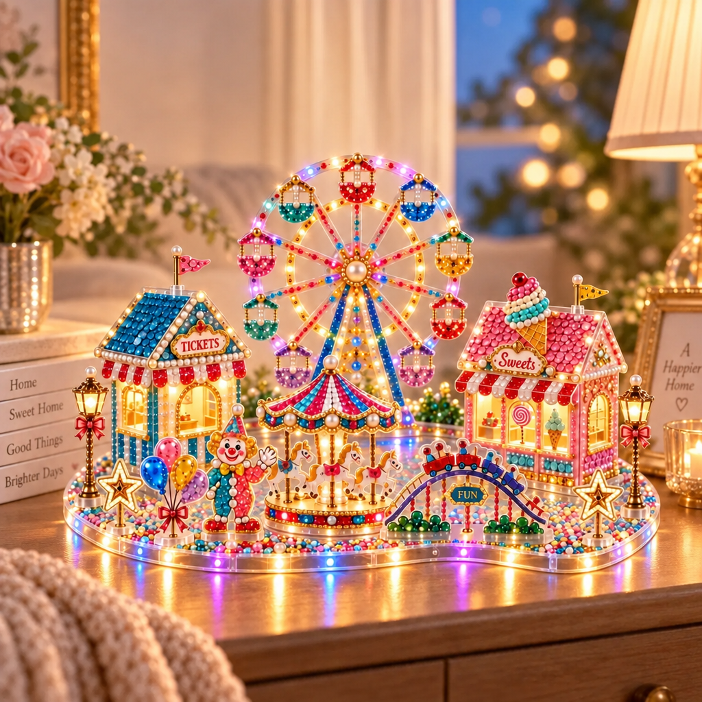 3D DIY Diamond Art Village Kit – Christmas & Halloween Craft Decor