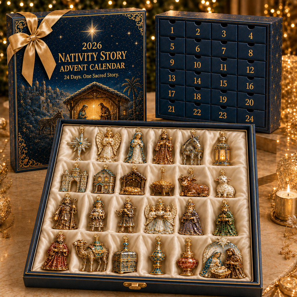 2026 Advent Calendar: The Coming of Jesus, Religious Christmas Countdown Decor