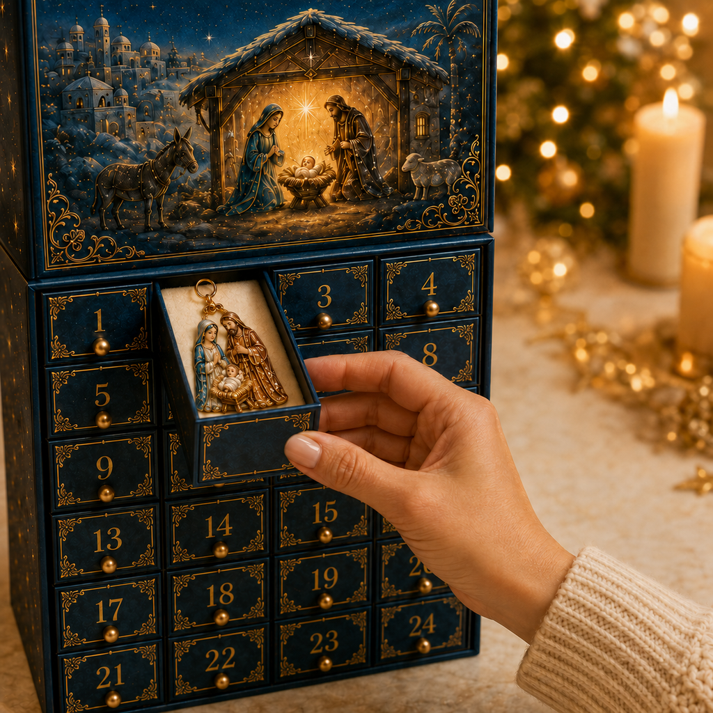 2026 Advent Calendar: The Coming of Jesus, Religious Christmas Countdown Decor