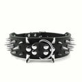 Spiked Dog Collar for Large Breeds Leather Adjustable