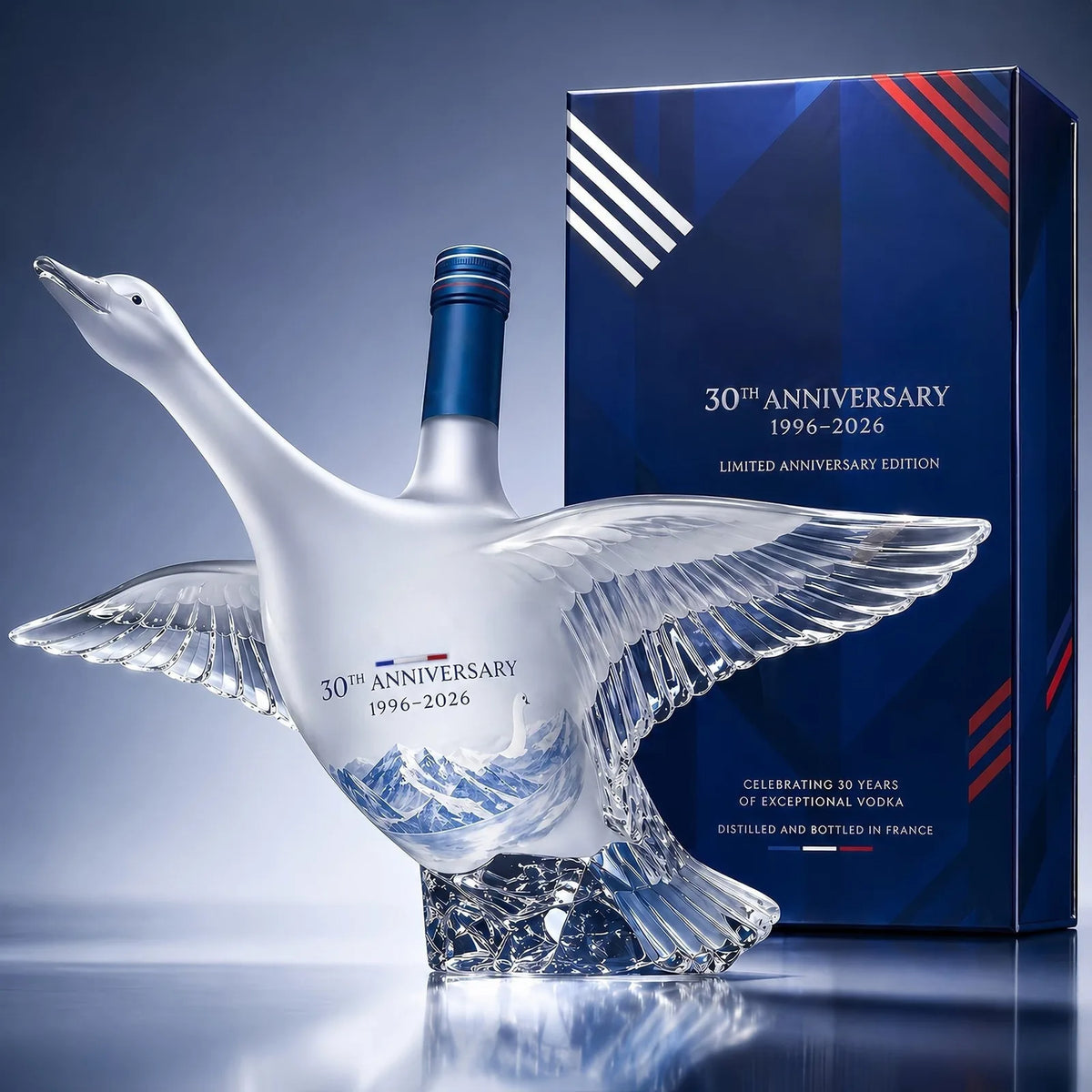 30th Anniversary Limited-Time Offer Glass Craft Anniversary 3D Sculpted Vodka Bottle