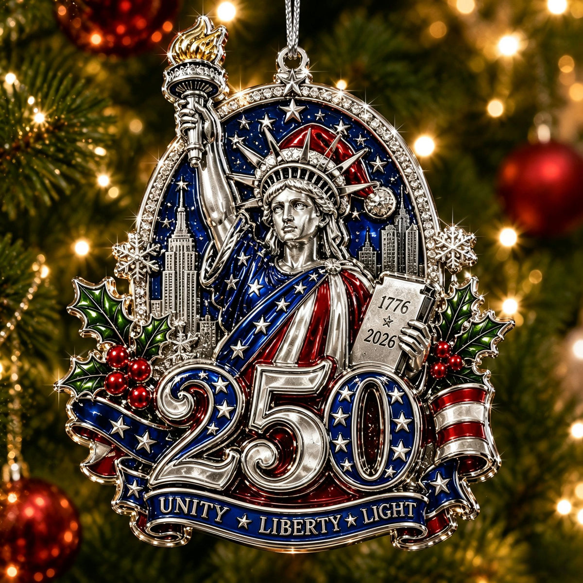 America 250 Christmas Heritage Ornament