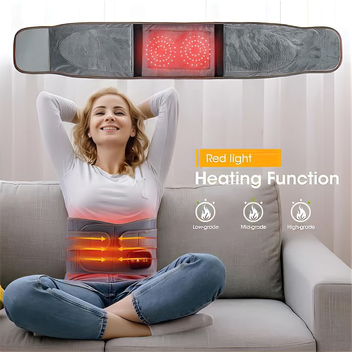Mosrugs | Infrared Back Support Belt | Adjustable Heat & Vibration for Pain Relief and Muscle Relaxation