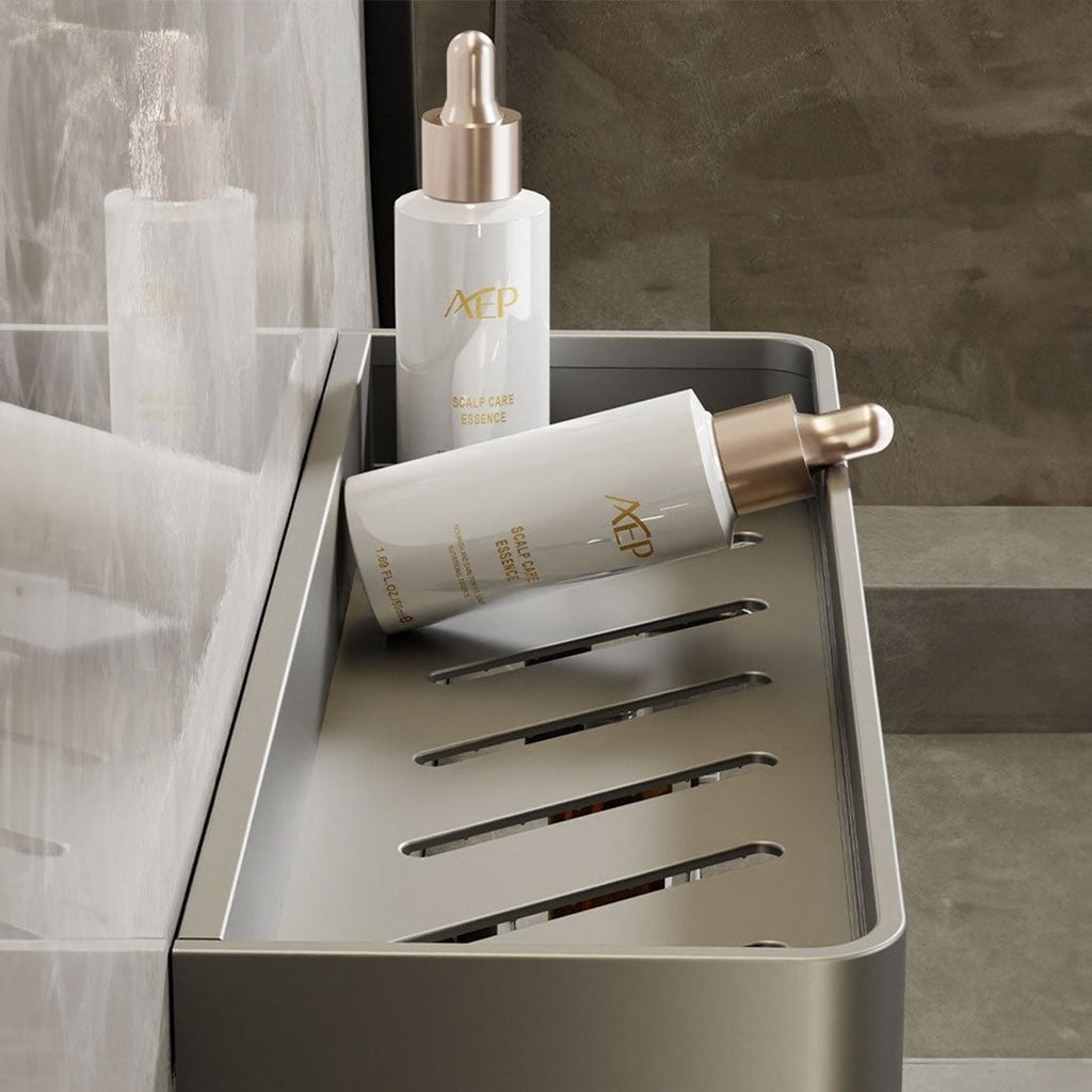 Mosrugs | Modern Grey Bathroom Shelf – Stylish Wall-Mounted Storage with Optional Towel Rail