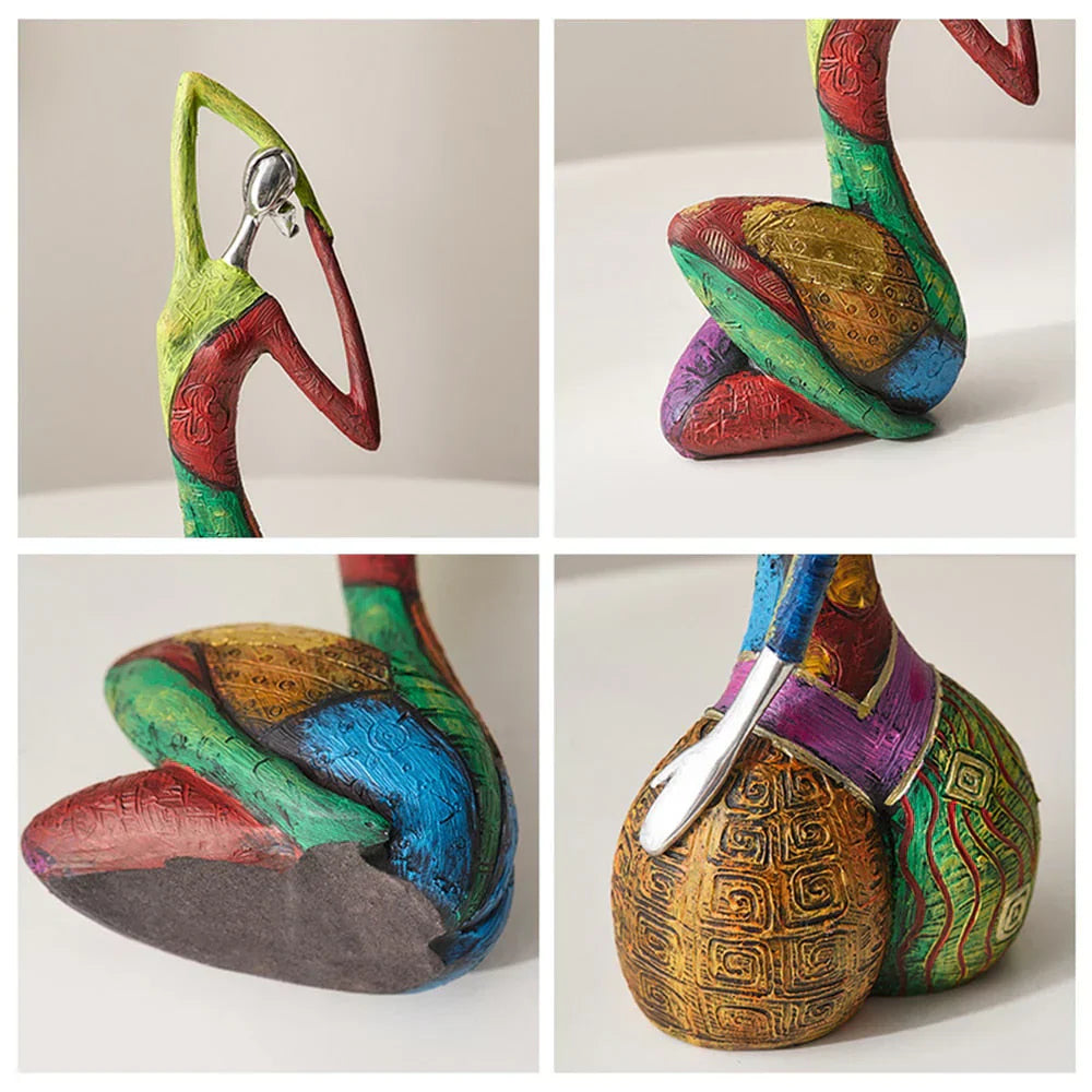 Mosrugs | Modern Abstract Woman Sculptures – Handcrafted Colourful Resin Art for Home Decor