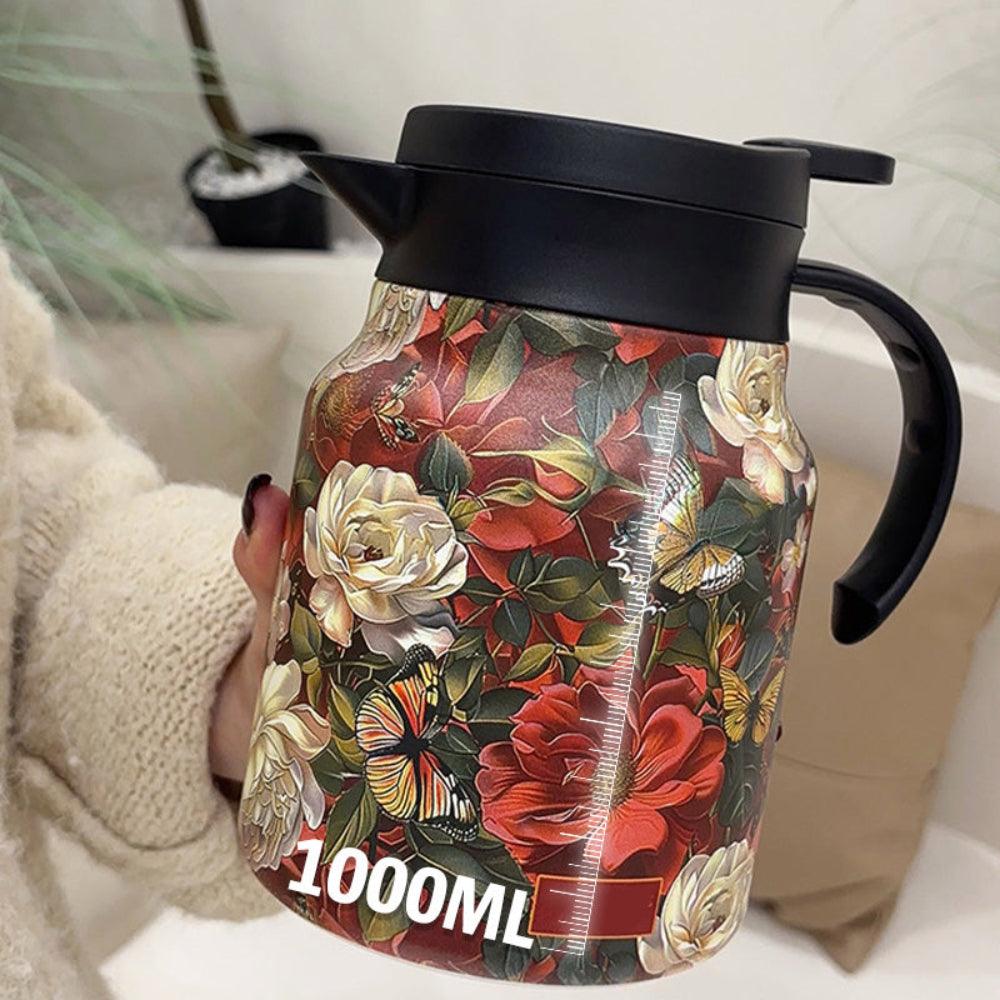 Mosrugs | Stainless Steel Thermal Teapot with Infuser – Vacuum Insulated 1L Tea Pot