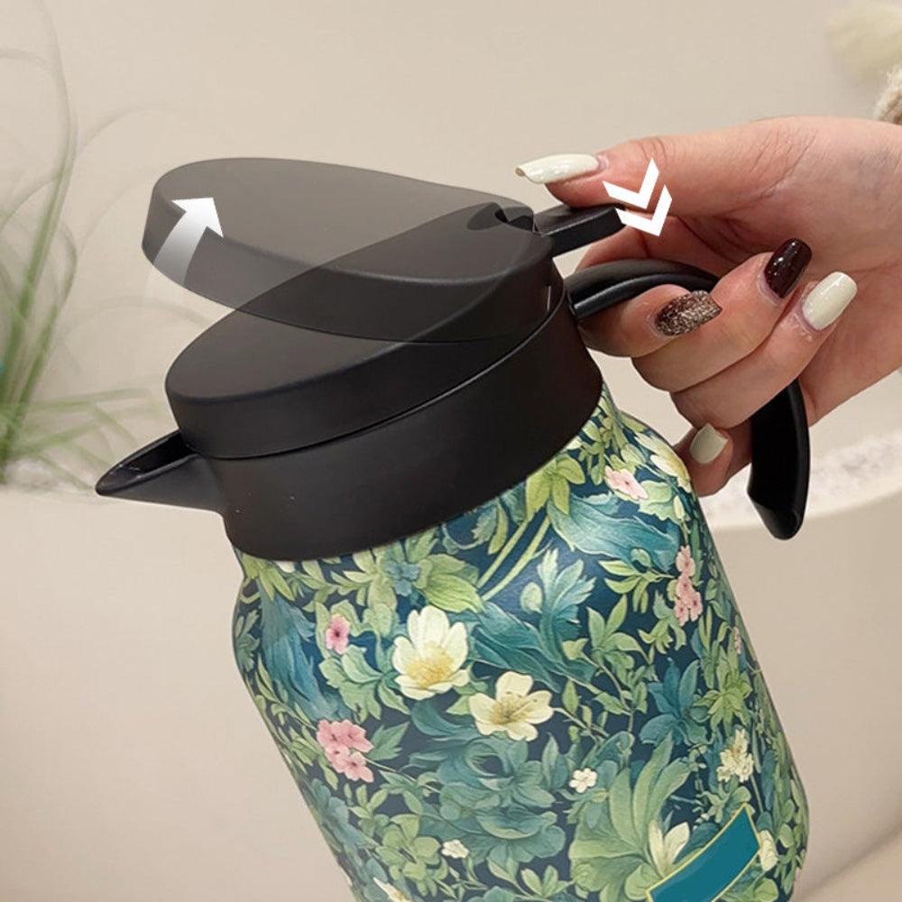 Mosrugs | Stainless Steel Thermal Teapot with Infuser – Vacuum Insulated 1L Tea Pot