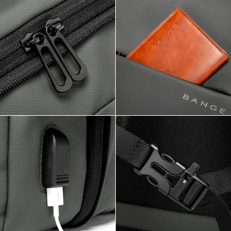 Mosrugs | URBANFORM Business Backpack – Expandable, Waterproof, USB Charging Port & 17.3" Laptop Compartment
