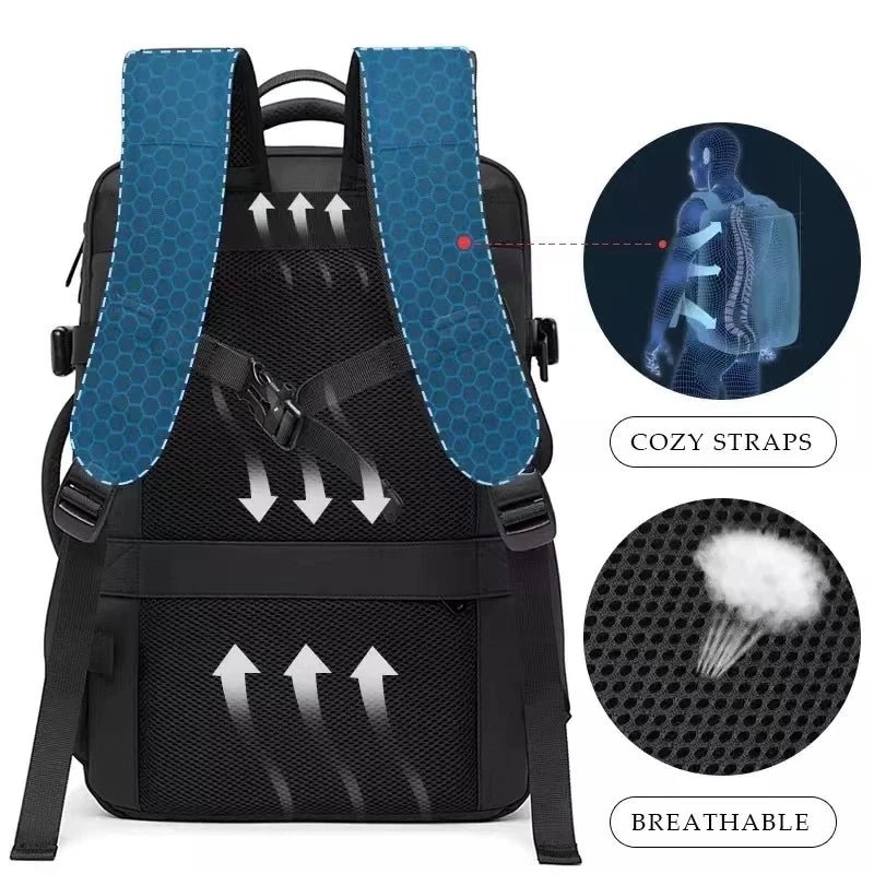 Mosrugs | URBANFORM Business Backpack – Expandable, Waterproof, USB Charging Port & 17.3" Laptop Compartment