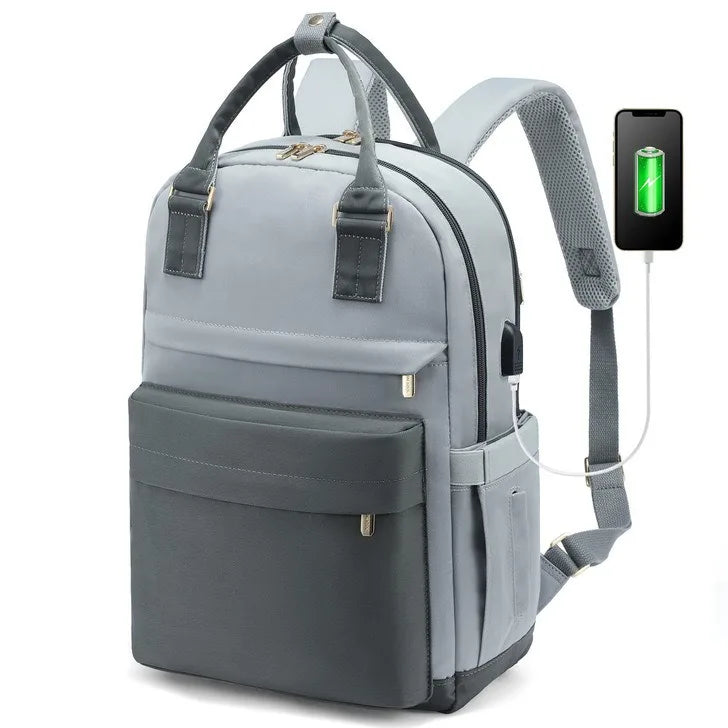 Mosrugs | Women’s Waterproof Laptop Backpack with USB Charging – Stylish 17-Inch Work, School & Travel Bag