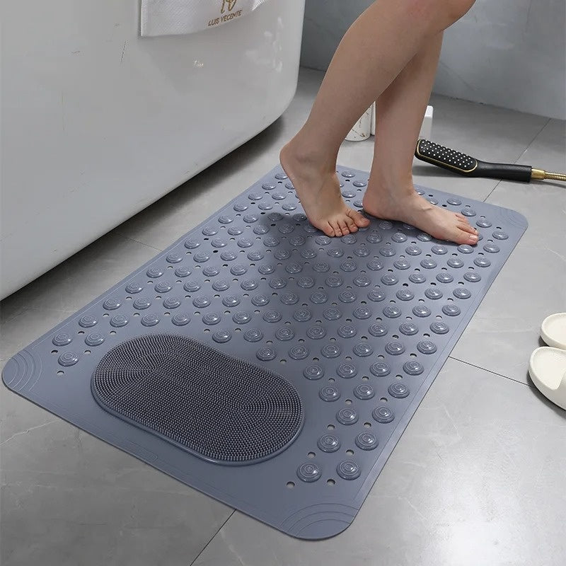 Mosrugs | Anti-Slip Shower Mat with Integrated Foot Scrubber – Safe, Comfortable & Quick-Drying Design
