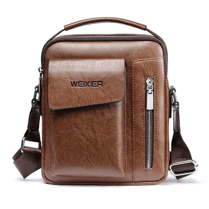 Mosrugs | Luxury Shoulder Bag for Men – PU Leather Crossbody Satchel with Adjustable Strap