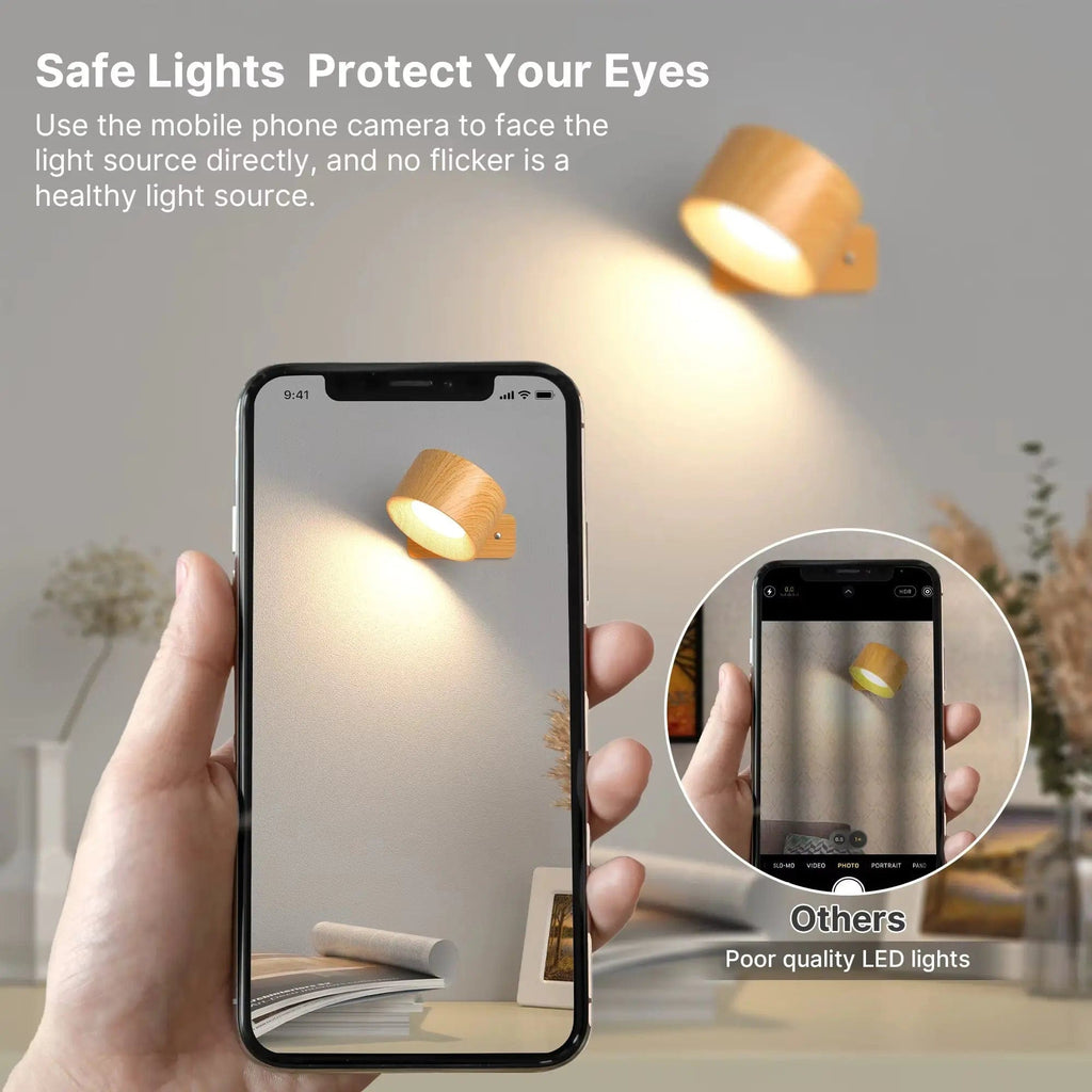 Mosrugs | Battery Operated Wall Light | Rechargeable, 360° Adjustable & Wireless for Modern Interiors