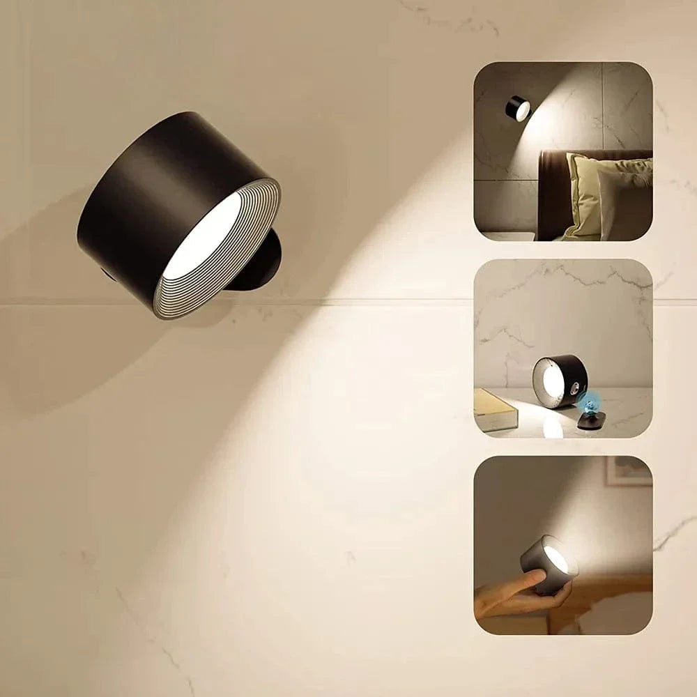 Mosrugs | Battery Operated Wall Light | Rechargeable, 360° Adjustable & Wireless for Modern Interiors