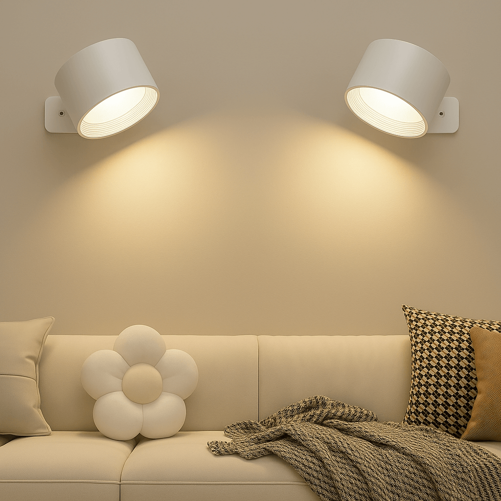 Mosrugs | Battery Operated Wall Light | Rechargeable, 360° Adjustable & Wireless for Modern Interiors