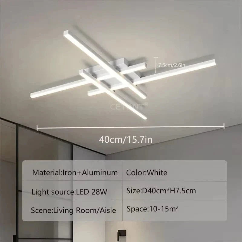 Mosrugs | Modern LED Ceiling Light | Energy Efficient, Soft Illumination & Available in 30/40/50cm for Bedroom and Living Room