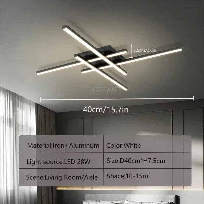 Mosrugs | Modern LED Ceiling Light | Energy Efficient, Soft Illumination & Available in 30/40/50cm for Bedroom and Living Room