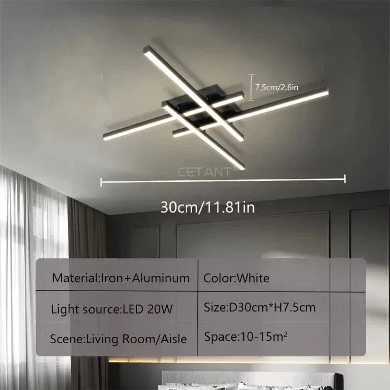 Mosrugs | Modern LED Ceiling Light | Energy Efficient, Soft Illumination & Available in 30/40/50cm for Bedroom and Living Room