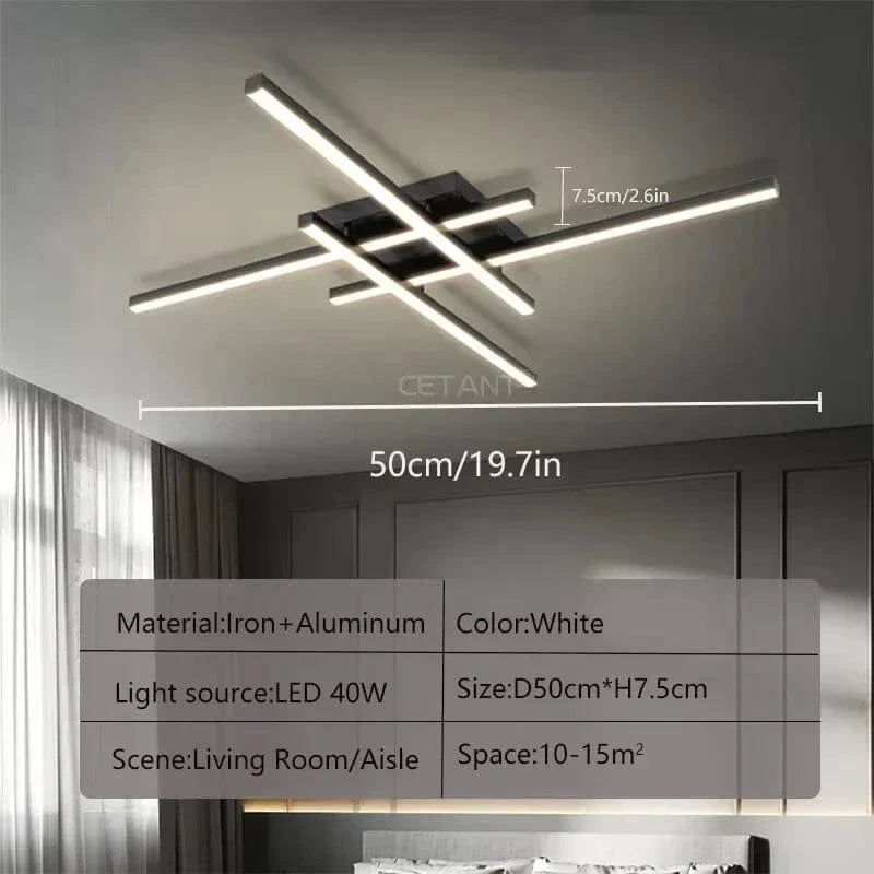 Mosrugs | Modern LED Ceiling Light | Energy Efficient, Soft Illumination & Available in 30/40/50cm for Bedroom and Living Room