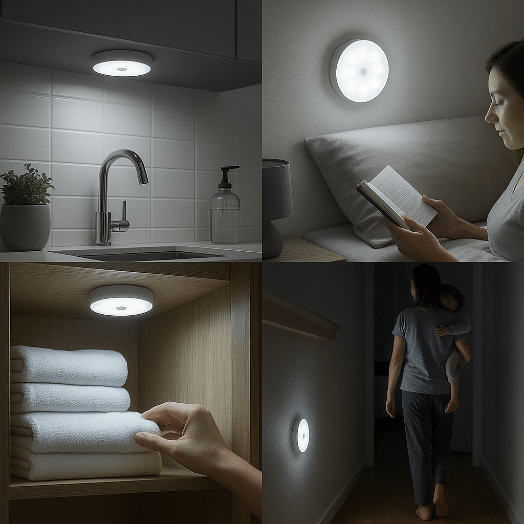 Mosrugs | Rechargeable Motion Sensor LED Light | Energy-Saving, USB Rechargeable & Ideal for Hallways, Stairs, Wardrobes & Cupboards