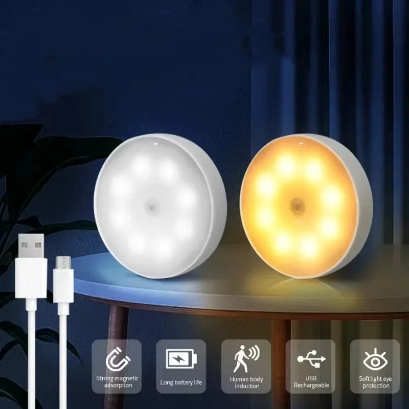 Mosrugs | Rechargeable Motion Sensor LED Light | Energy-Saving, USB Rechargeable & Ideal for Hallways, Stairs, Wardrobes & Cupboards
