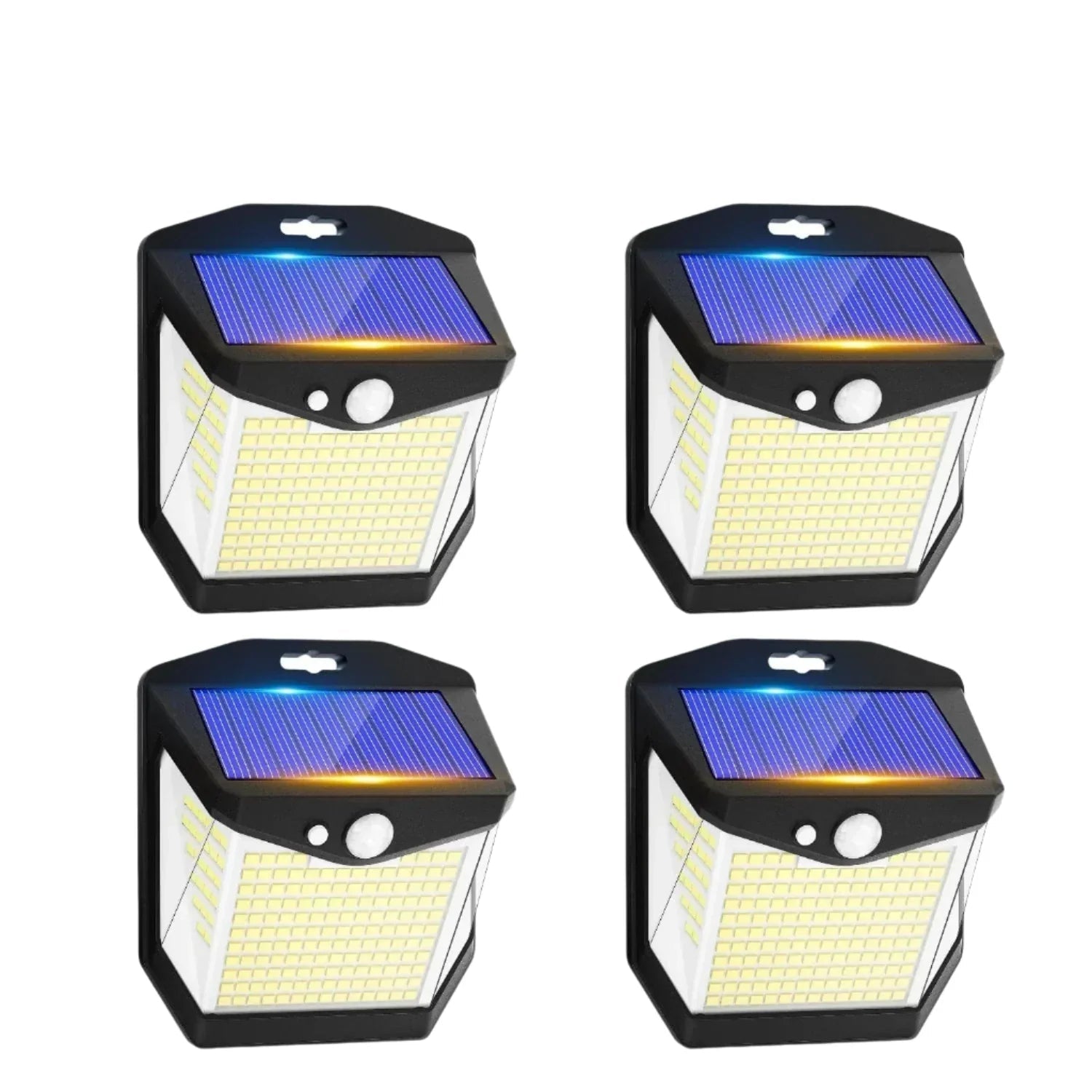 Mosrugs | 2x Solar LED Wall Light with Motion Sensor | Waterproof, 270° Wide Angle & 3 Modes for Outdoor Security in Gardens and Yards