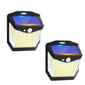 Mosrugs | 2x Solar LED Wall Light with Motion Sensor | Waterproof, 270° Wide Angle & 3 Modes for Outdoor Security in Gardens and Yards