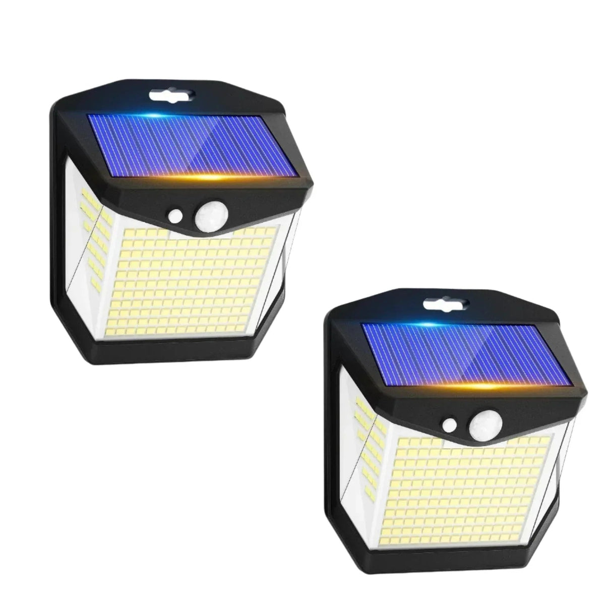 Mosrugs | 2x Solar LED Wall Light with Motion Sensor | Waterproof, 270° Wide Angle & 3 Modes for Outdoor Security in Gardens and Yards