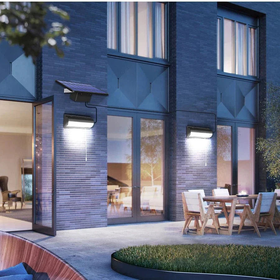 Mosrugs | Solar Pendant Outdoor Light | Dual or Single Head, IP65 Waterproof & Ideal for Patios, Barns, and Indoor Spaces