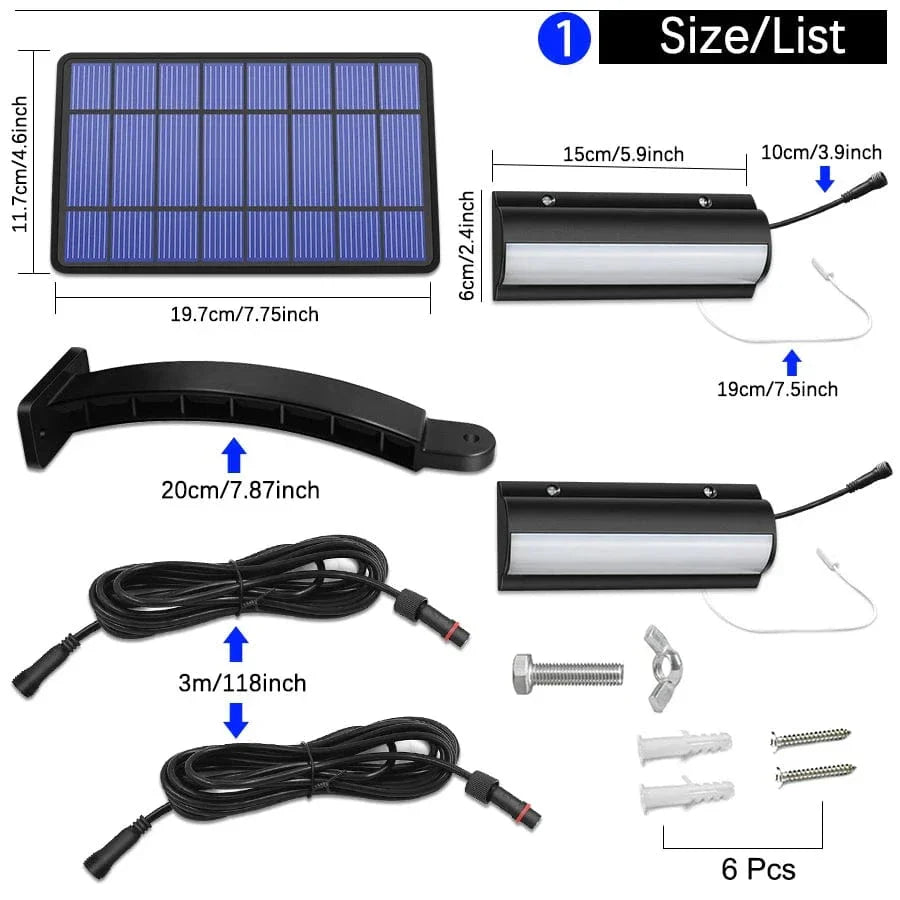 Mosrugs | Solar Pendant Outdoor Light | Dual or Single Head, IP65 Waterproof & Ideal for Patios, Barns, and Indoor Spaces