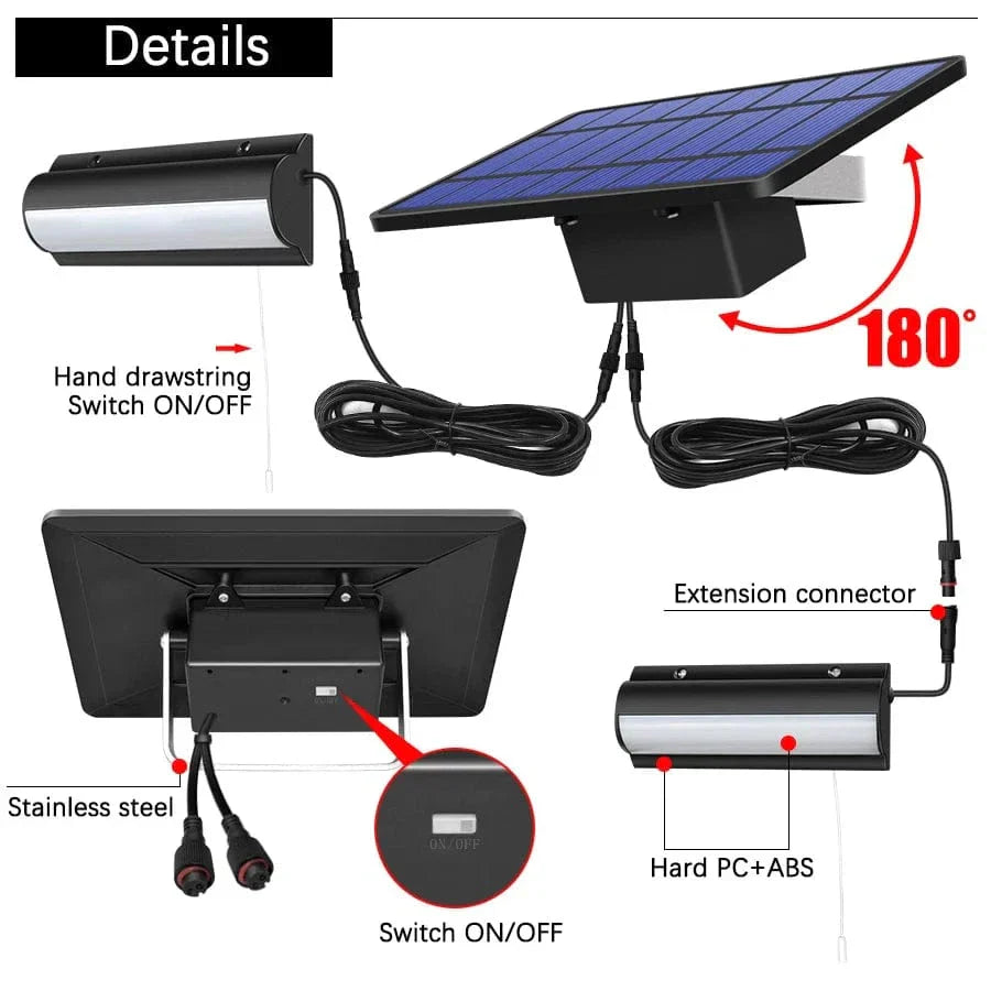 Mosrugs | Solar Pendant Outdoor Light | Dual or Single Head, IP65 Waterproof & Ideal for Patios, Barns, and Indoor Spaces