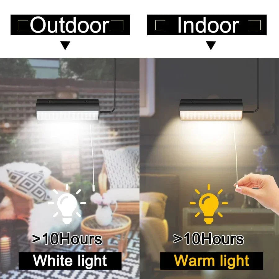 Mosrugs | Solar Pendant Outdoor Light | Dual or Single Head, IP65 Waterproof & Ideal for Patios, Barns, and Indoor Spaces