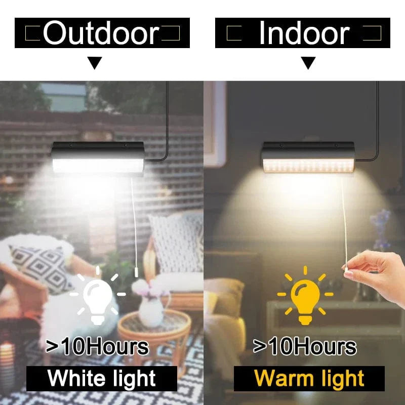Mosrugs | Solar Pendant Outdoor Light | Dual or Single Head, IP65 Waterproof & Ideal for Patios, Barns, and Indoor Spaces