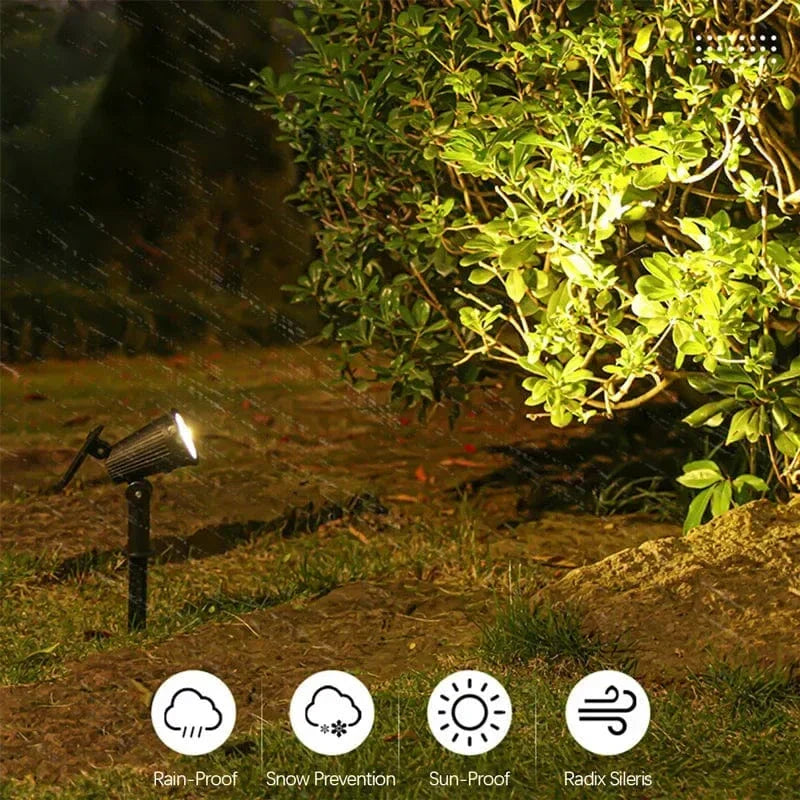 Mosrugs | Solar-Powered LED Garden Spotlight | Weather-Resistant, Adjustable & Ideal for Pathways, Patios & Outdoor Spaces