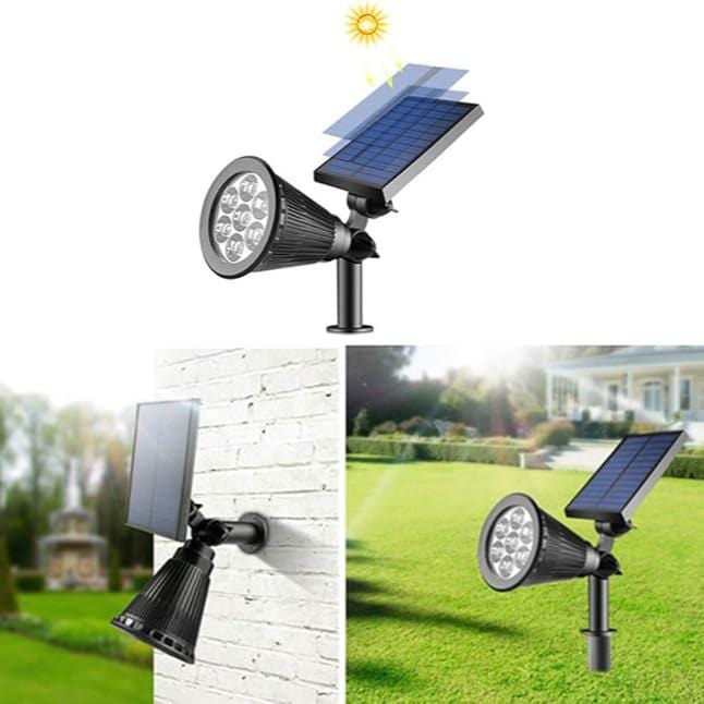 Mosrugs | Solar-Powered LED Garden Spotlight | Weather-Resistant, Adjustable & Ideal for Pathways, Patios & Outdoor Spaces