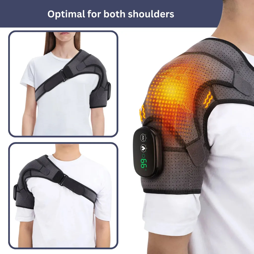 Mosrugs | Shoulder Massage Device | Heat Therapy, Adjustable Intensity & Ideal for Muscle Relaxation