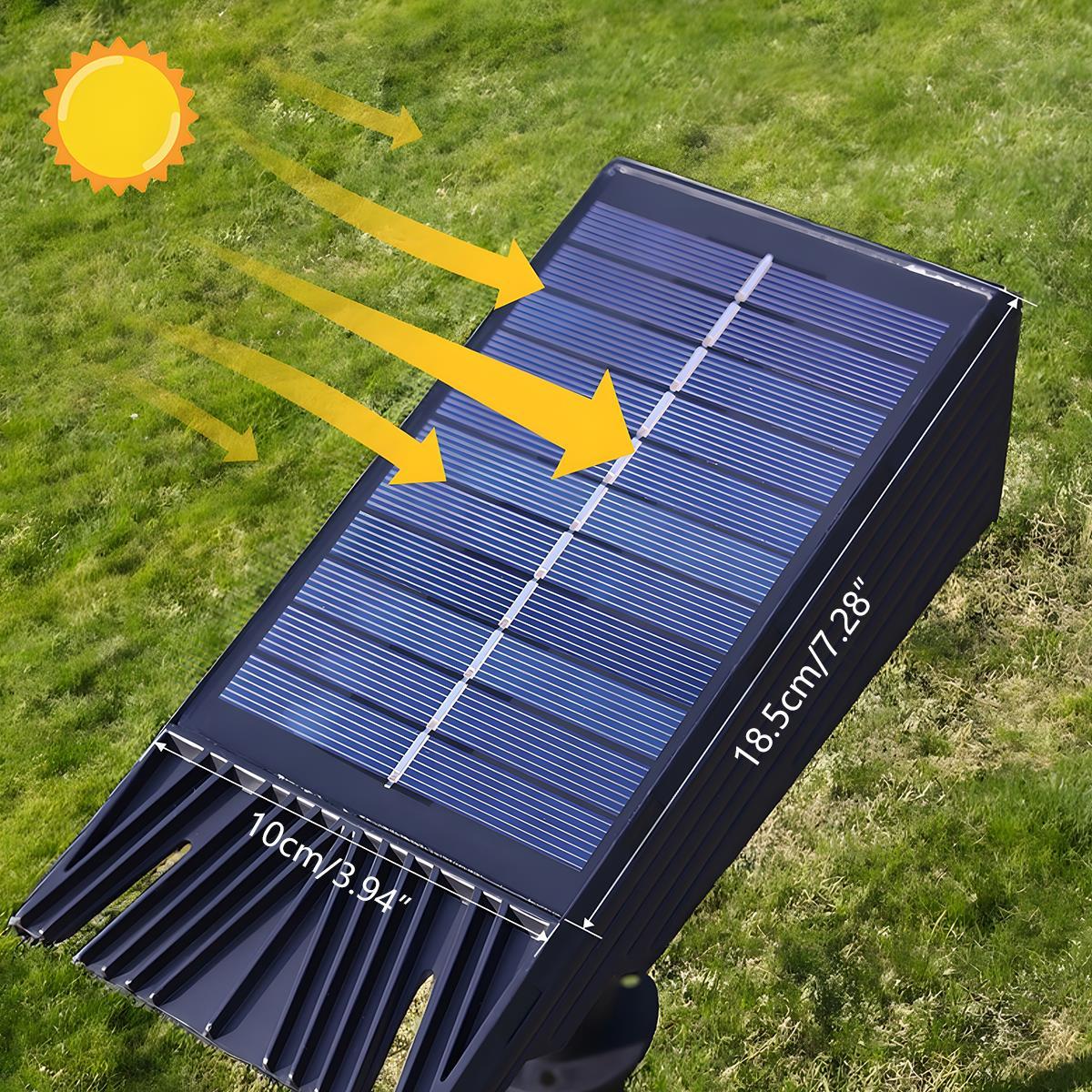 Mosrugs | Waterproof Solar LED Multi-Zoom Spot Light | Adjustable Zoom. Eco-Friendly & Ideal for Garden and Outdoor Landscape Lighting
