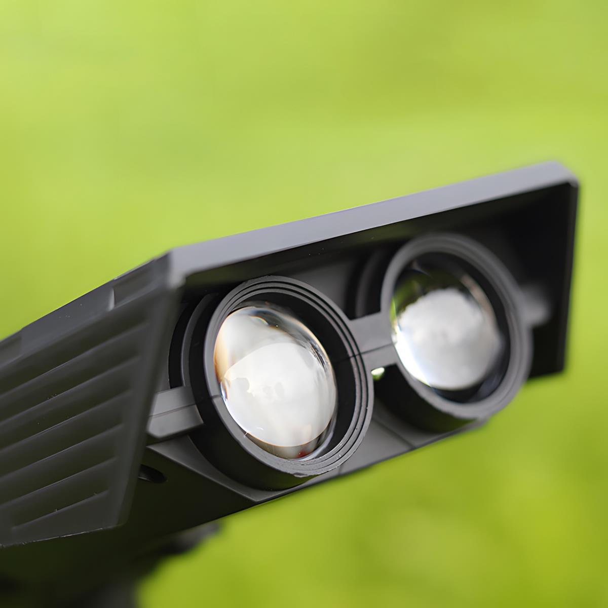 Mosrugs | Waterproof Solar LED Multi-Zoom Spot Light | Adjustable Zoom. Eco-Friendly & Ideal for Garden and Outdoor Landscape Lighting